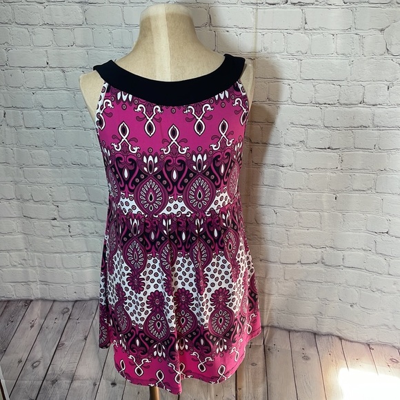 Vintage Y2K Paisley Babydoll Tank Top - Picture 3 of 4